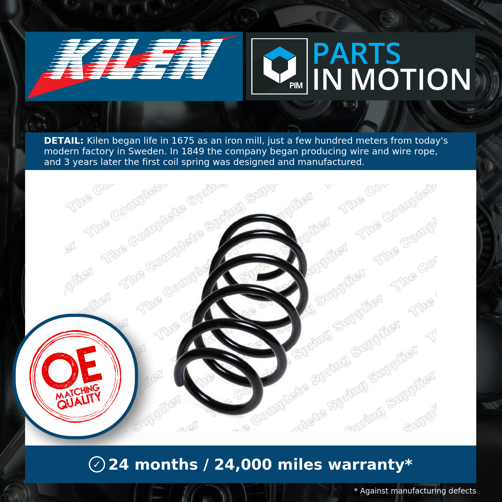 Coil Spring fits VAUXHALL ASTRA H 1.8 Front 04 to 10 Suspension Kilen 93179683 - Image 6