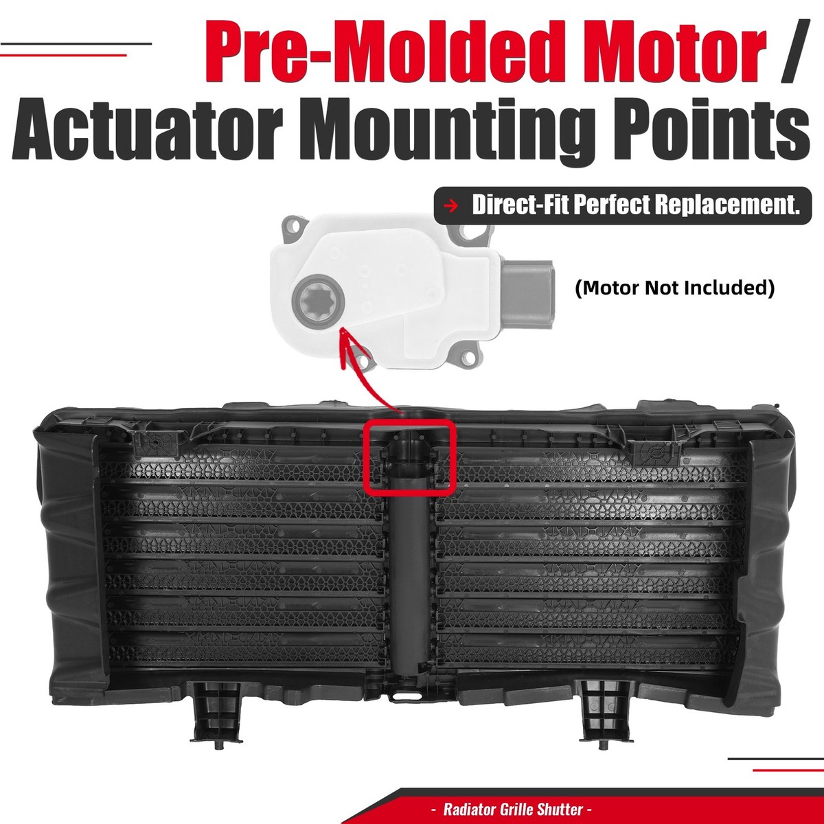 For 2016-2020 Nissan Titan/Titan XD Active Grille Shutter Assembly