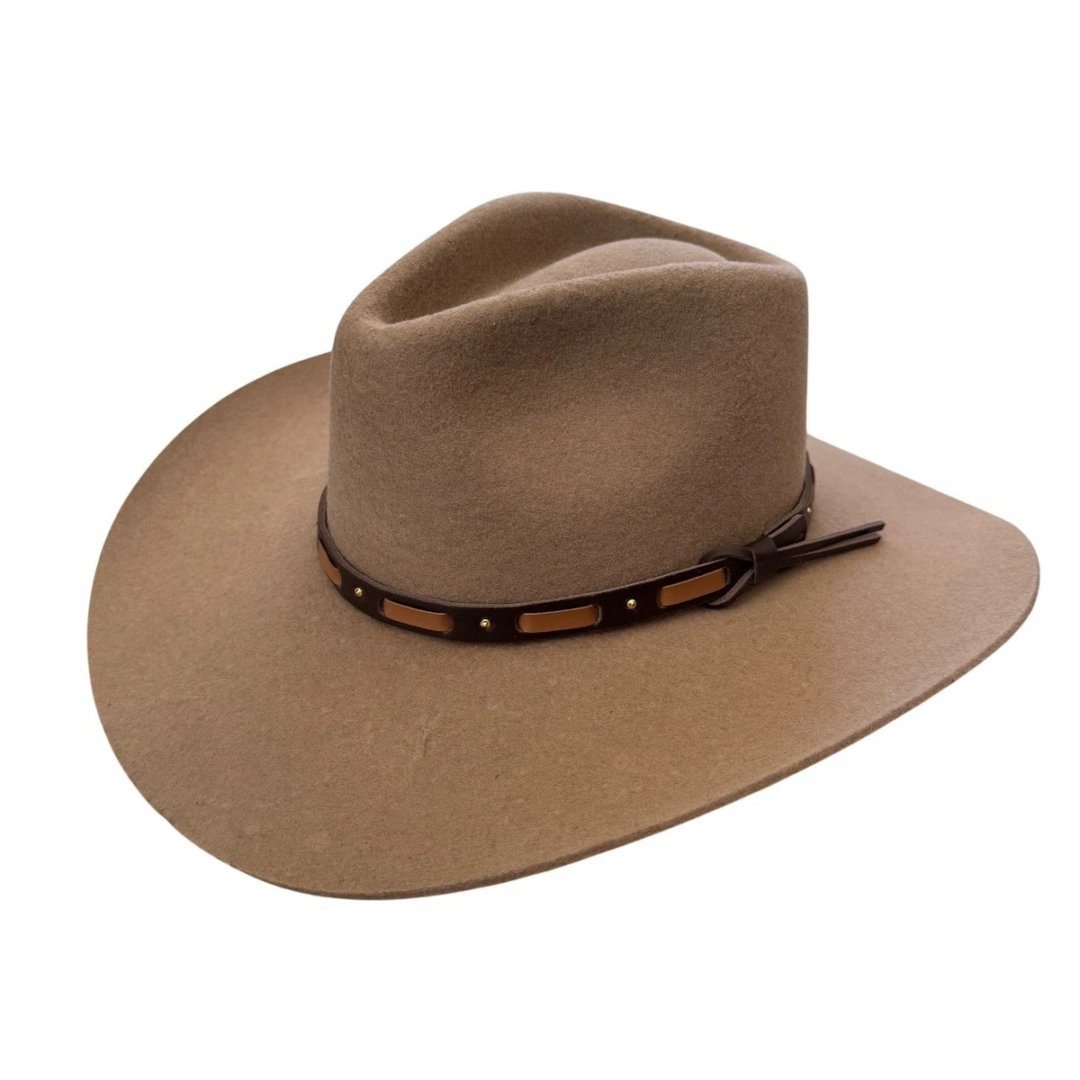 Chapeau Cowboy Stetson 5x Castor Marron - Taille 6 7/8 - Western USA
