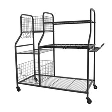 Unaikoo Organizer Da Parete Per Attrezzi Da Garage – 81 Cm Con 10 Ganci Regolabili – Porta Scope E Rastrelli - 2