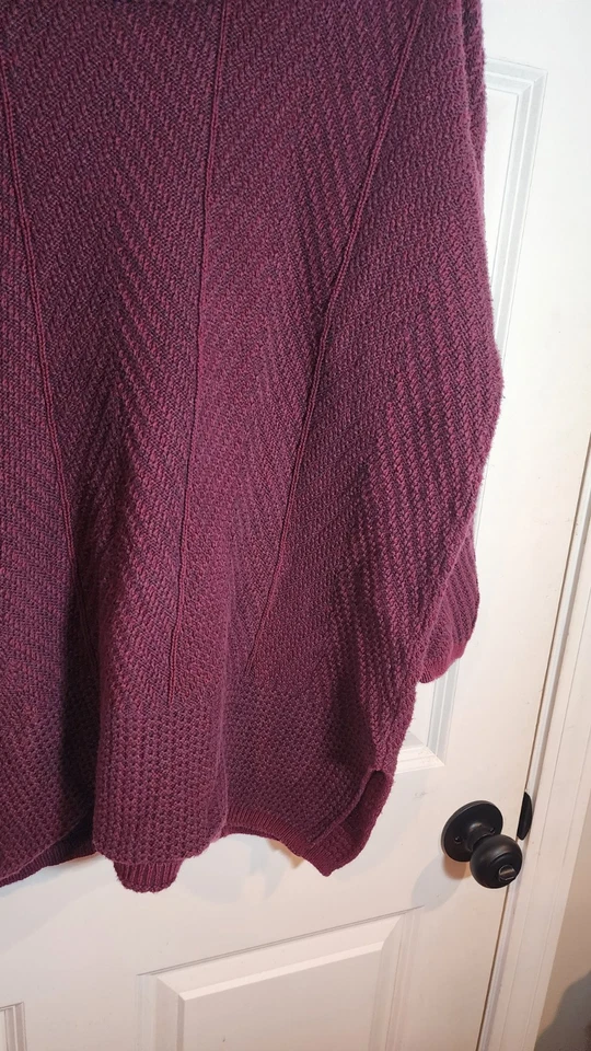 Suéter Eight Eight Ciruela Acogedor Tejido Cuello Capucha 2X Foto 4 de 4