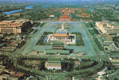 Peking Pekin Beijing China Tiananmen-Platz Verbotene-Stadt Luftbild Mao-Mausoleu
