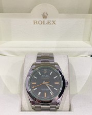 rolex milgauss 116400gv with box and card