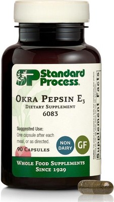 Standard Process Okra Pepsin E3 - Gastrointestinal & Gut Health Supplement - S