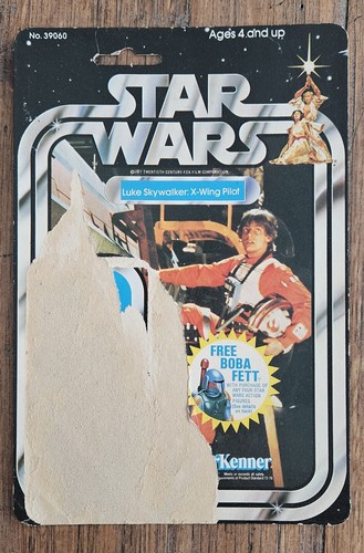 Vintage STAR WARS ANH Luke XWing Pilot 20A Back Cardback Backer Backing EXC Cond - Bild 3 von 14