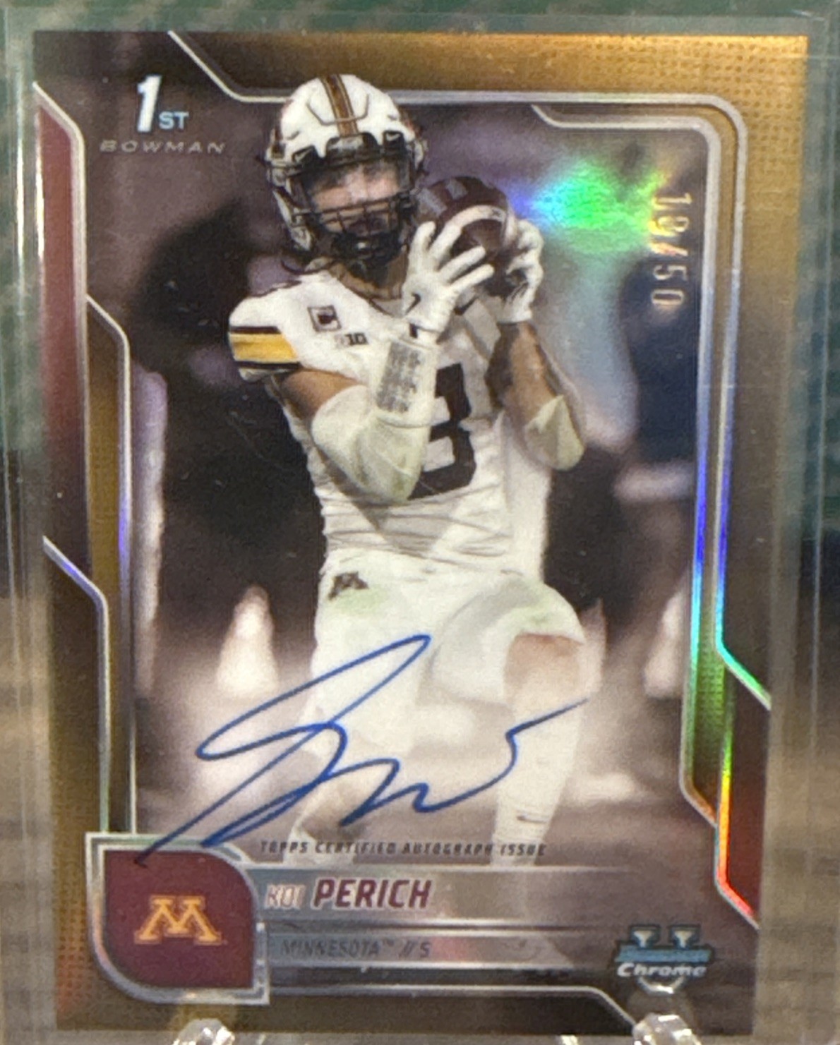 2025 Bowman U Chrome Koi Perich BCA-KP Gold Refractor Autograph /50