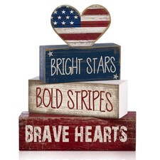 4 PCS Brave Heart 4th Of July Decorations Patriotic Tabletop Centerpieces