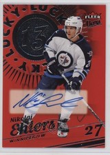 2025-26 Fleer Ultra Lucky 13 Red Achievement 3/13 Nikolaj Ehlers #L13-3 Auto 4z8