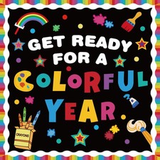 MORENKISS Classroom Bulletin Board Decoration Set Welcome Back to Colorful