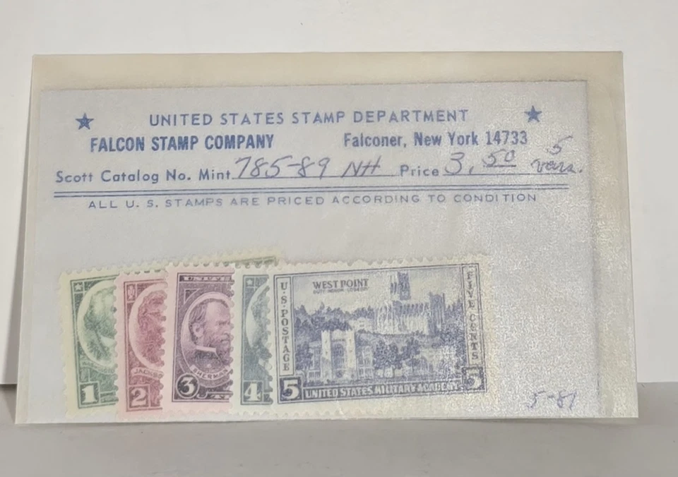RARE US Stamp Lot United States Stamp Department Falcon Stamp Co. Unused MINT - Image 3 of 4