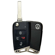 Mint Oem 15-21 Vw Volkswagen Golf R Logo Flip Key Fob Remote 5g0.959.752.be