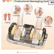 TISSCARE Foot Massager Gray Heat Remote Kneading Shiatsu Model 212