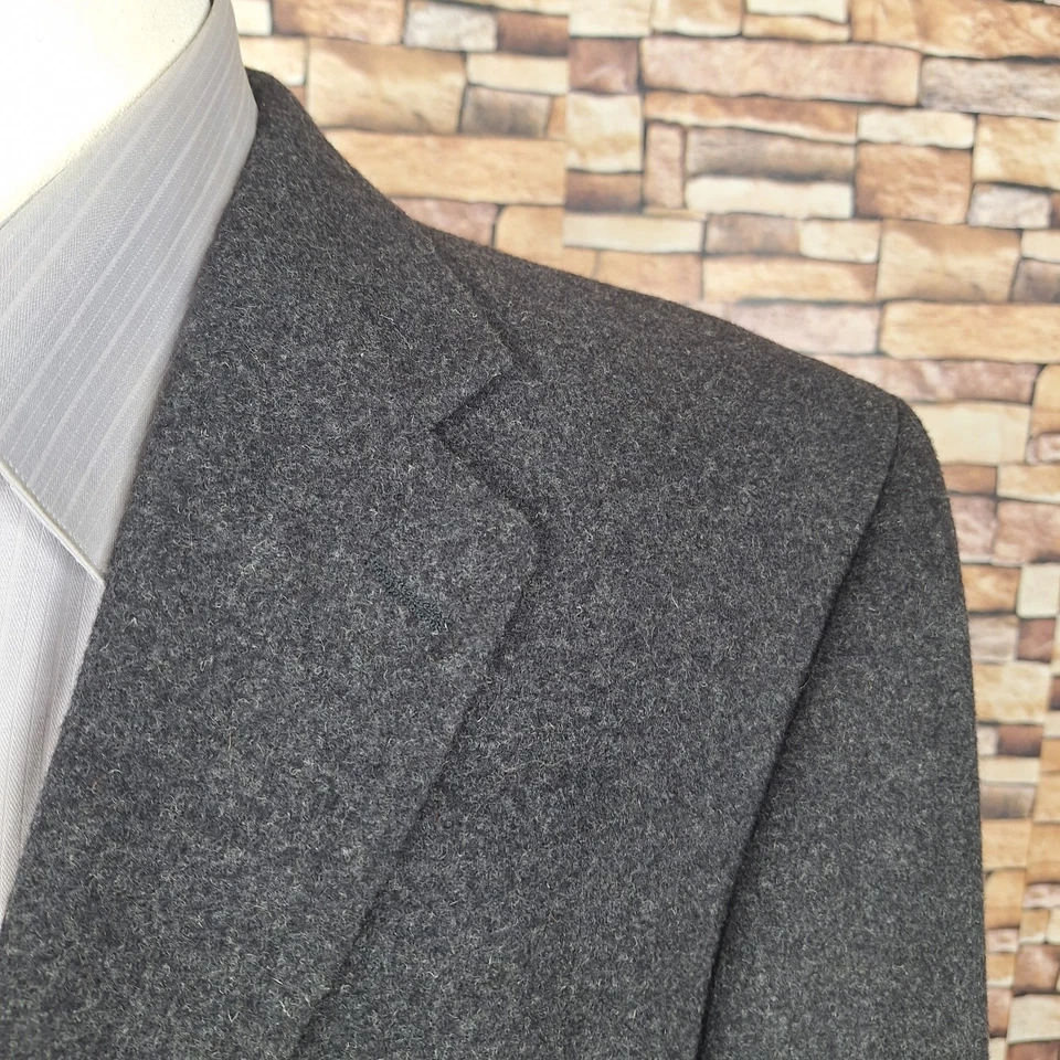 Chaqueta Abrigo Deportivo Eddie Bauer Para Hombre 42R Gris 3 Botones SV Cabello Camel Foto 4 de 4