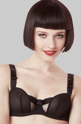 Chantal Thomas Audacieuse Schwarz Luxus Halbschalen BH UK 32C