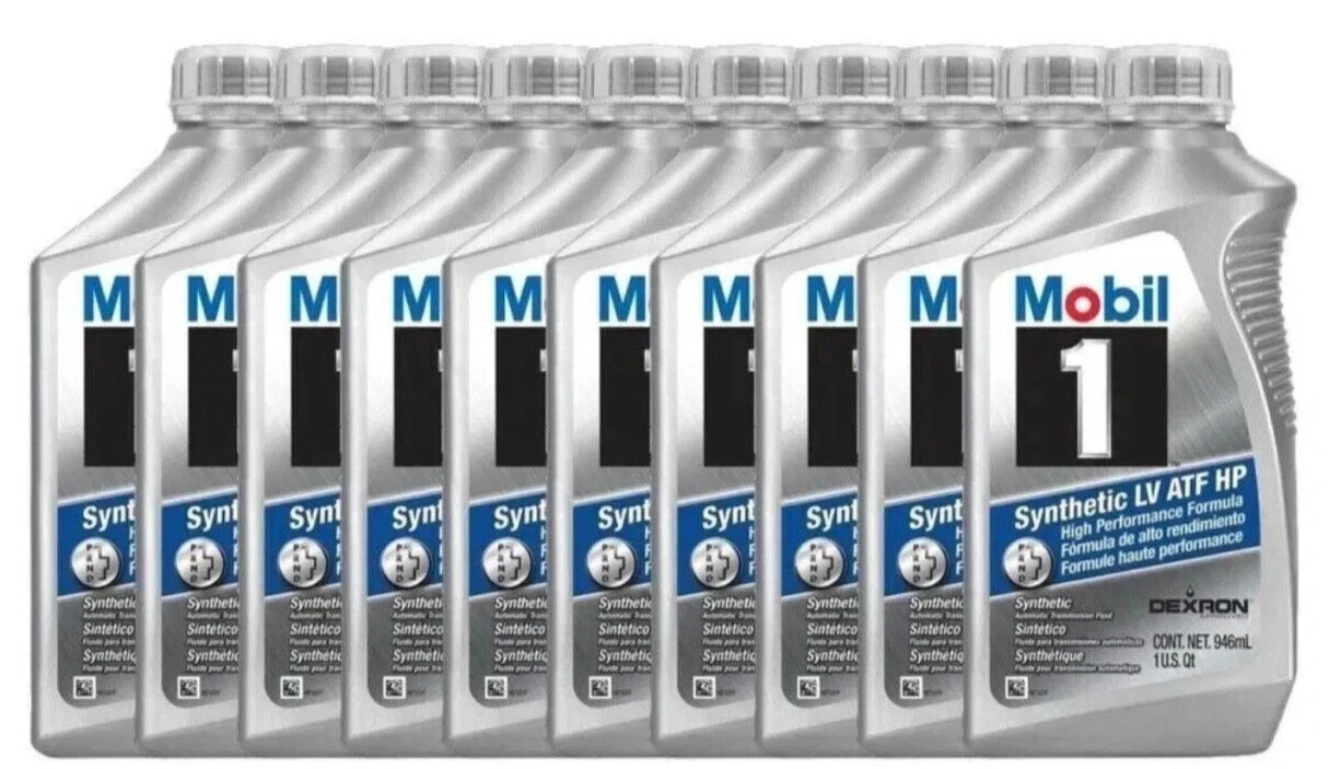 10 Quarts Mobil 1 LV ATF HP 124715 DEXRON HP 8L90 Chevy GMC Cadillac Truck