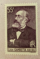 5A-Timbre France YT  378 neuf **  année 1938 "léon gambetta"