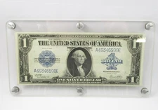 1923 U.S. Large Size Silver Certificate in Plastic Display Holder Woods White