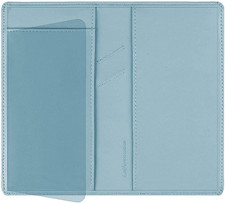 Leather Checkbook Cover with Pen Holder  Divider for Men Women RFID US