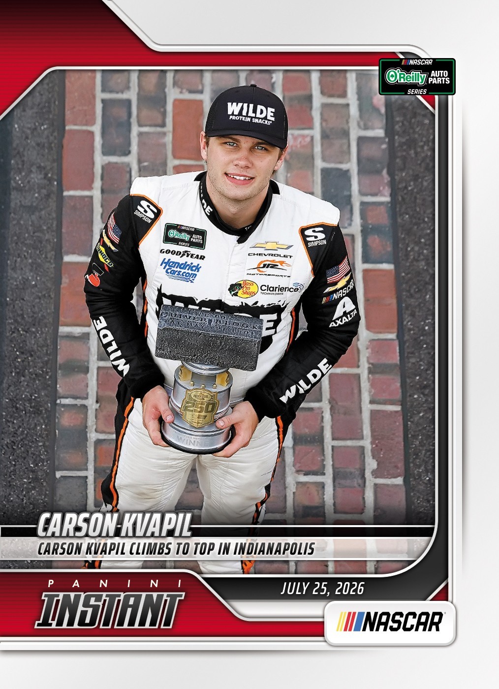2026 Panini Instant NASCAR #68 Carson Kvapil JR Motorsports PRESALE