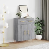 Sideboard Grau Sonoma 69,5X34X90 Cm Holzwerkstoff