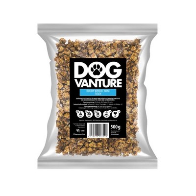 DOGVANTURE | BUDDY WÜRFEL MINI 100% Fisch Monoprotein Hundeleckerli | 500g