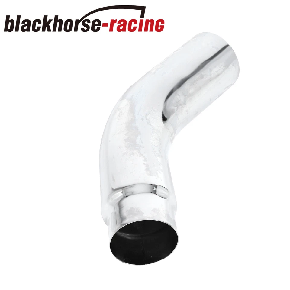 ХРОМИРОВАННЫЙ ПОВОРОТНЫЙ КОЛЕНЧАТЫЙ НАКОНЕЧНИК ВЫХЛОПА ДИЗЕЛЬНОГО ТОПЛИВА 5 дюймов впуск до 6 дюймов выпуск 23 дюйма ДЛИННЫЙ - Изображение 3 из 4