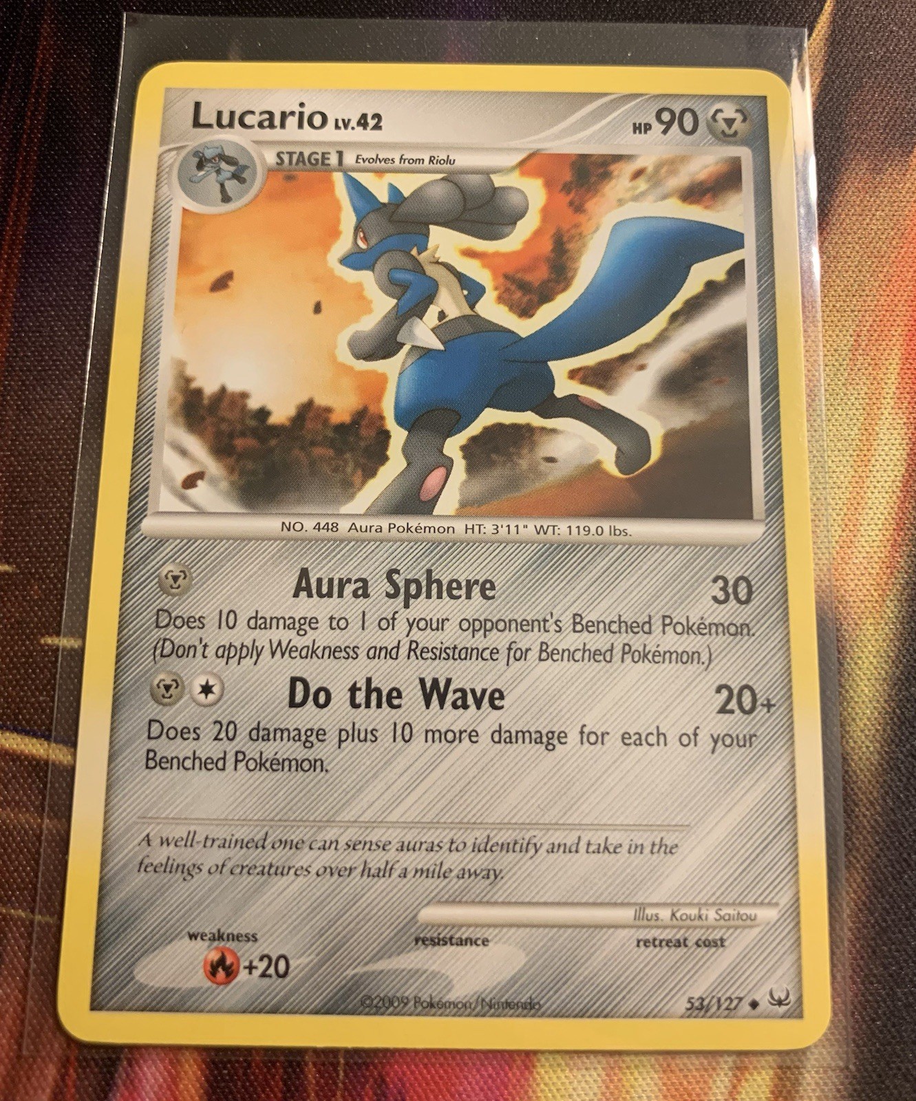 Pokemon TCG Lucario 2009 Platinum 53/127 Regular NM