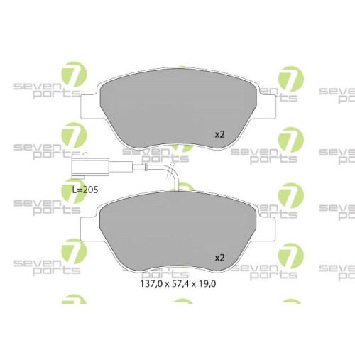 Plaquettes de frein Abarth Seven Parts SVP21062 anti-bruit et haute friction