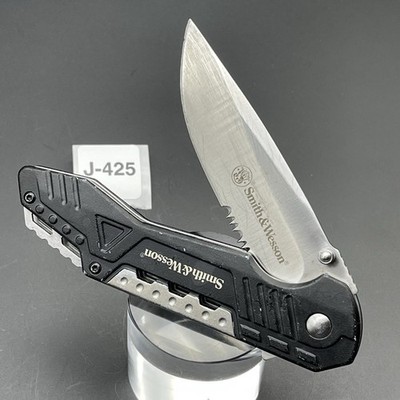 Smith & Wesson SW607S 8.4'' Drop Point Knife 3.6'' Combo Blade Aluminum Handle