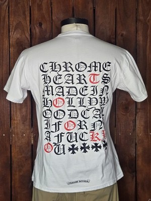 Chrome Hearts Tokyo Exclusive Eye Chart Pocket Tee 'White' Large