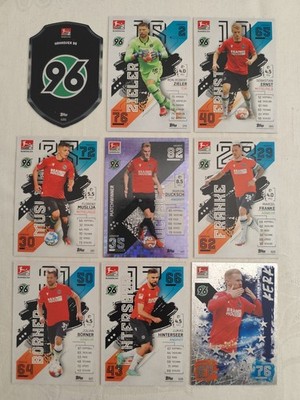 Match Attax Extra 21/22 Team Set Hannover 96 Alle 9 Karten 2021/2022