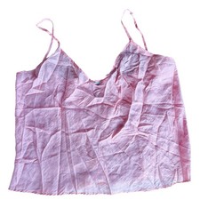 VTG Allison Taylor Pink 100 Silk Adjustable Strap Camisole Tank Top Lingerie L
