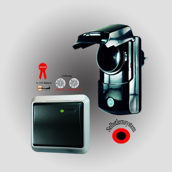Ein - Aus Funk Wandsender IP44 Funkschalter Elro AB600WD 1000 Watt Schalter-image