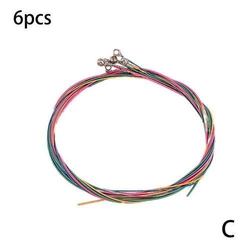 Juego de 6 cuerdas de repuesto para guitarra acústica de acero a prueba de óxido Folk P2G3 - Imagen 14 de 15