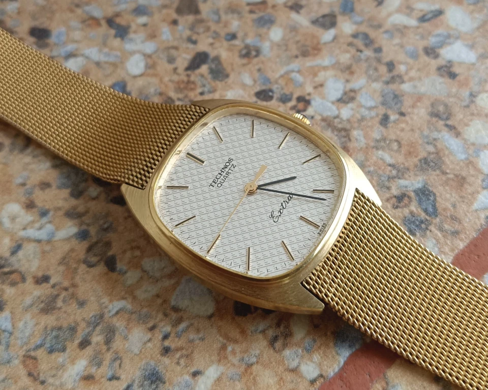 Reloj de Vestir Vintage Technos Cuarzo Hecho en Suiza Extra ESA 927.001 Foto 3 de 4