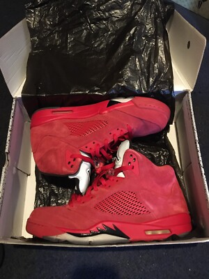 Air Jordan 5 Retro Red Suede - Men's Size 13 Excellent Condition (Worn Twice)