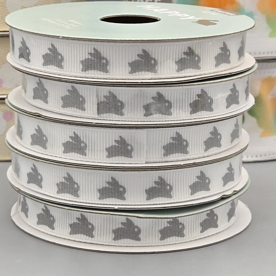 Place & Time Easter Ribbon Lot, 5 - 3/8" & 6 - 7/8", 3 Wire Edged 1.5" *read* - Image 4 of 4