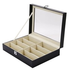 8 Grids Eyeglass Sunglasses Glasses Storage Case Display Shop Box Case UK Father