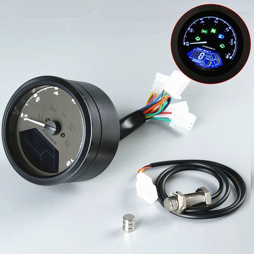 12000 RMP kmh Universal LCD Digital Odometer Speedometer Tachometer Gauge LED - Picture 2 of 7
