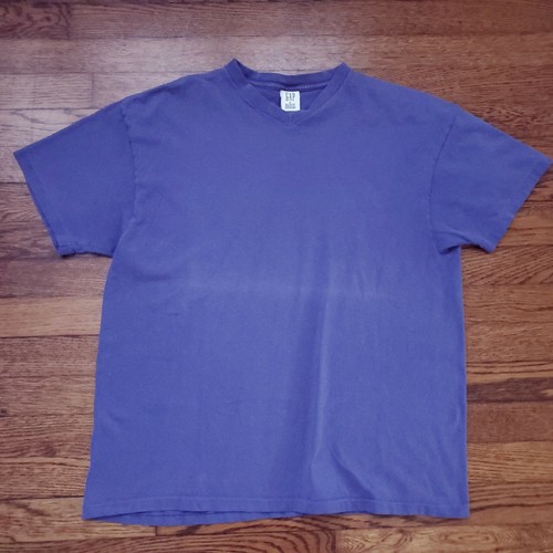 Gap Purple T Shirt Mens Blank V Neck Retro Short Sleeve Made Usa Vintage Size S Ebay