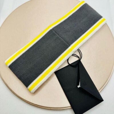 NEW! Unisex MCM Gray & Yellow Wool Cubic Logo Headband | eBay display picture 2