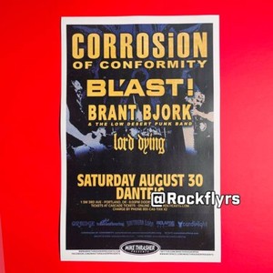 CORROSION OF CONFORMITY 2014 Concert Promo 11x17 Street Poster. Portland OR
