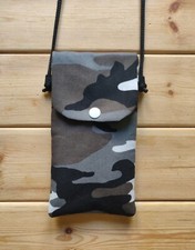 FOR IPHONE 14 /13 / 12 HANDMADE PHONE CASE WITH LANYARD AND SMALL POCKET