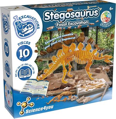 Science4you - Stegosaurus Fossil Grabungsset für Kinder 6 - ausgraben und zusammenbauen