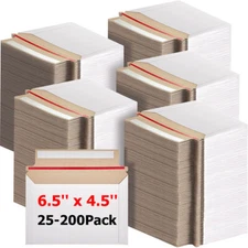 25-200 6.5''X4.5'' Proline Rigid Photo Shipping Flats Cardboard Envelope Mailers