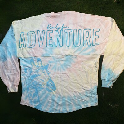 Rainforest Cafe Spirit Jersey Ready For Adventure Tie Dye L/S Shirt NEW Small