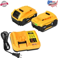 2Pack 20V XR 6.0AH Battery or DCB112 Charger For DeWalt Lithium DCB200 DCB206