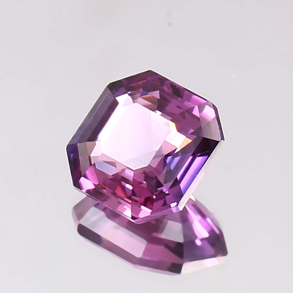 AAA Grade Natural Ceylon Purple Pink Sapphire Loose Asscher Cut
