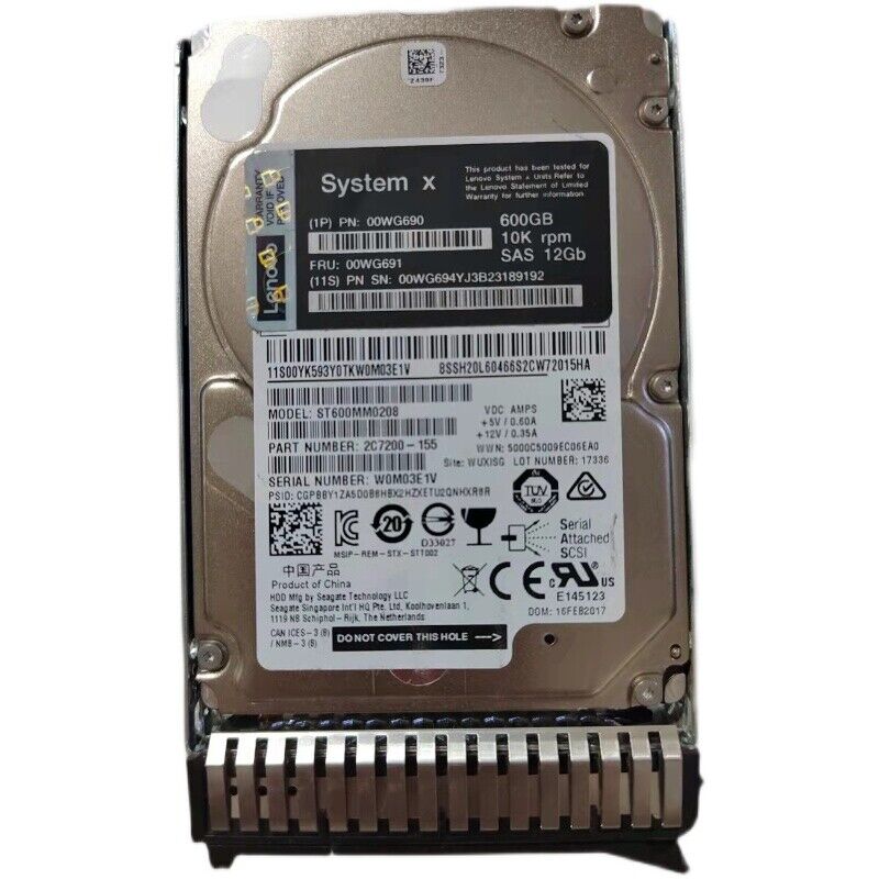 IBM 600GB 00WG690 00WG691 600GB SAS 10K 12Gbps 2.5 IBM 600GB 00WG690 00WG691 600GB SAS 10K 12Gbps 2.5