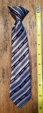 Toddler Clip-on Necktie Gray Black  Purple